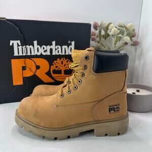 Timberland PRO Sawhorse 6" Composite Safety Toe Boots Brown Men 6.5M